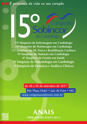 Publicação do resumo dos Trabalhos apresentados no 15º Congresso Sabincor de Cardiologia.